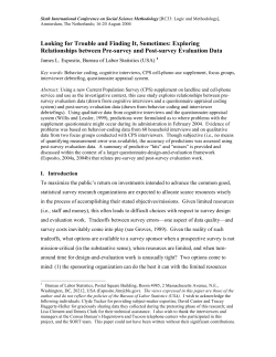 PDF file for Looking for Trouble and Finding It, Sometimes: Exploring Relationships between Pre-survey and Post-survey Evaluation Data