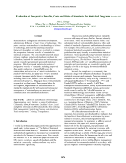 PDF file for Evaluation of Prospective Costs and Benefits of Standards for Statistical Programs