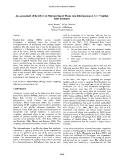 PDF file for An Assessment of the Effect of Misreporting of Phone Line Information on Key Weighted Estimates from Four National RDD Surveys