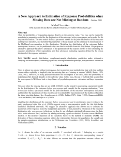 PDF file for A New Approach to Estimation of Response Probabilities When Missing Data Are Not Missing at Random
