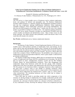 PDF file for Using Current Employment Statistics Survey Data to Estimate Employment in Expanding and Contracting Establishments: Preliminary results and Issues