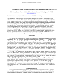 PDF file for Assessing Nonresponse Bias and Measurement Error Using Statistical Matching