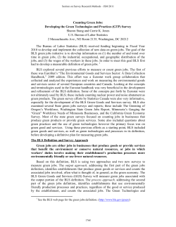 PDF file for Counting Green Jobs: Developing the Green Technologies and Practices (GTP) Survey