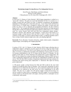 PDF file for Maximizing Sample Overlap Between Two Independent Surveys
