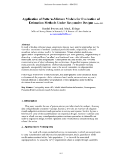 PDF file for Application of Pattern-Mixture Models for Evaluation of Estimation Methods Under Responsive Designs
