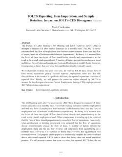 PDF file for JOLTS Reporting, Item Imputation, and Sample Rotation: Impact on JOLTS-CES Divergence