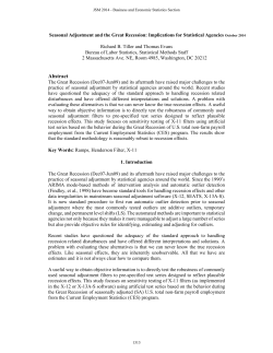 PDF file for Seasonal Adjustment and the Great Recession: Implications for Statistical Agencies