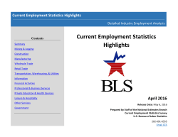 Current Employment Statistics Highlights: April 2015