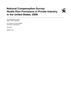 NCS: Health Plan Provisions in Private Industry in the United States, 2008