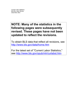 Current Labor Statistics: December 2002