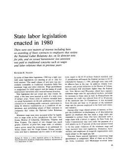 State labor legislation enacted in 1980