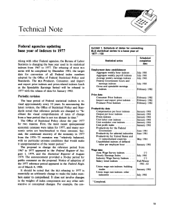 Federal agencies updating base year of indexes to 1977