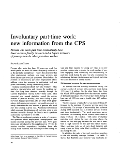 Involuntary part-time work: new information from the CPS
