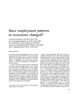 Have employment patterns in recessions changed?