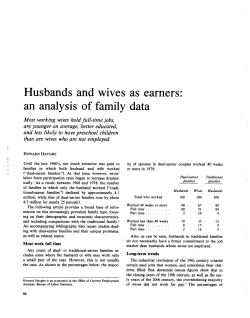 Husbands and wives as earners: an analysis of family data