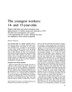The youngest workers: 14- and 15-year-olds