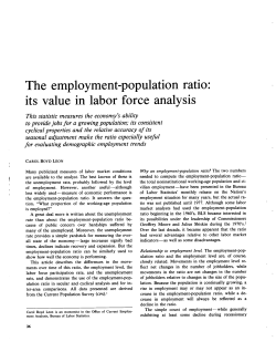 Employment-population ratio: its value in labor force analysis