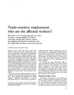 Trade-sensitive employment: who are the affected workers?
