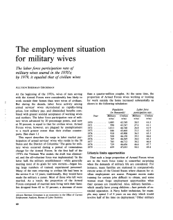 Employment situation for military wives