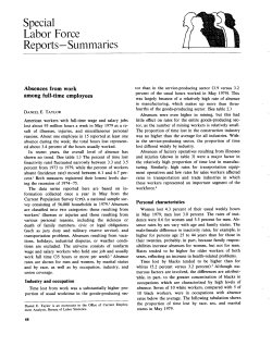 Absences from work among full-time employees