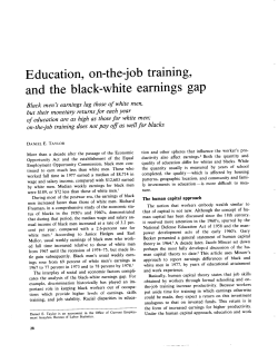Education, on-the-job training, and the black-white earnings gap