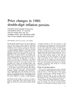 Price changes in 1980: double-digit inflation persists
