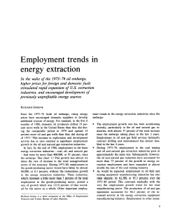 Employment trends in energy extraction