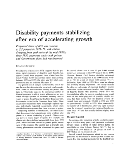 Disability payments stabilizing after era of accelerating growth