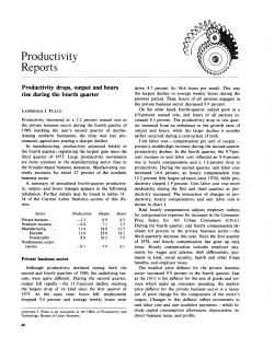 Productivity drops, output and hours rise during the fourth quarter