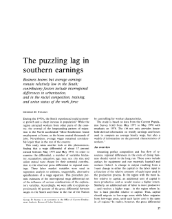 The puzzling lag in southern earnings