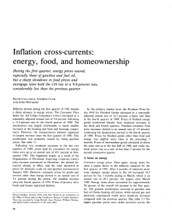 Inflation cross-currents: energy, food, and homeownership