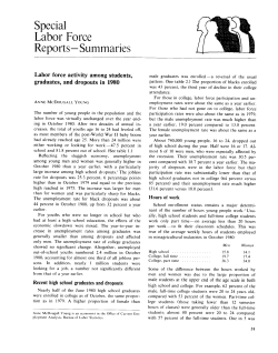 Labor force activity among students, graduates, and dropouts in 1980