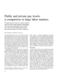 Public and private pay levels: a comparison in large labor markets