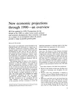 New economic projections through 1990-an overview