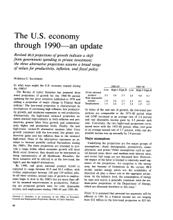 The U.S. economy through 1990-an update