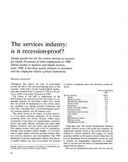The services industry: is it recession-proof?