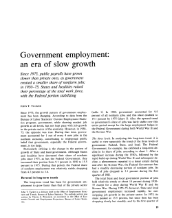 Government employment: an era of slow growth