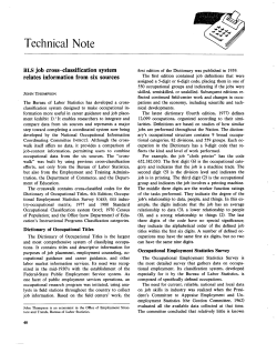 BLS job cross-classification system relates information from six sources
