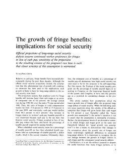 The growth of fringe benefits: implications for social security