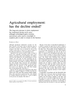 Agricultural employment: has the decline ended?