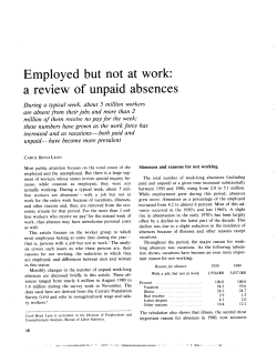 Employed but not at work: a review of unpaid absences