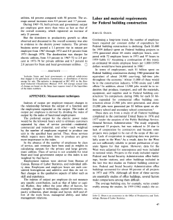 Labor and material requirements for Federal building construction