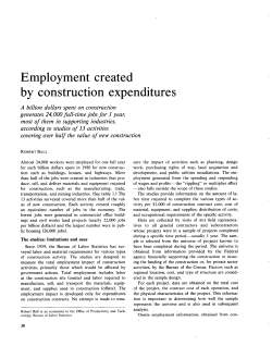 Employment created by construction expenditures