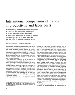 International comparisons of trends in productivity and labor costs