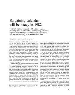 Bargaining calendar will be heavy in 1982