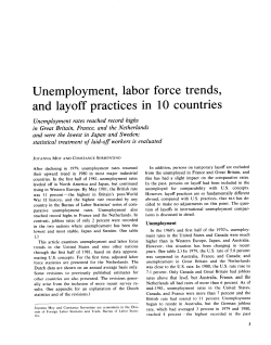 Unemployment, labor force trends, and layoff practices in 10 countries