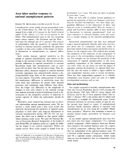 Area labor market response to national unemployment patterns