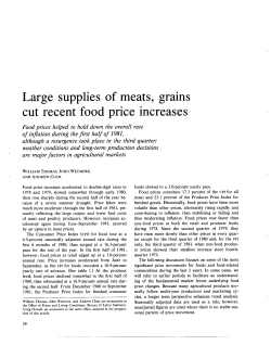 Large supplies of meats, grains cut recent food price increases