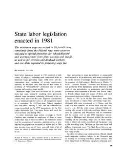 State labor legislation enacted in 1981