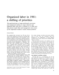 Organized labor in 1981: a shifting of priorities